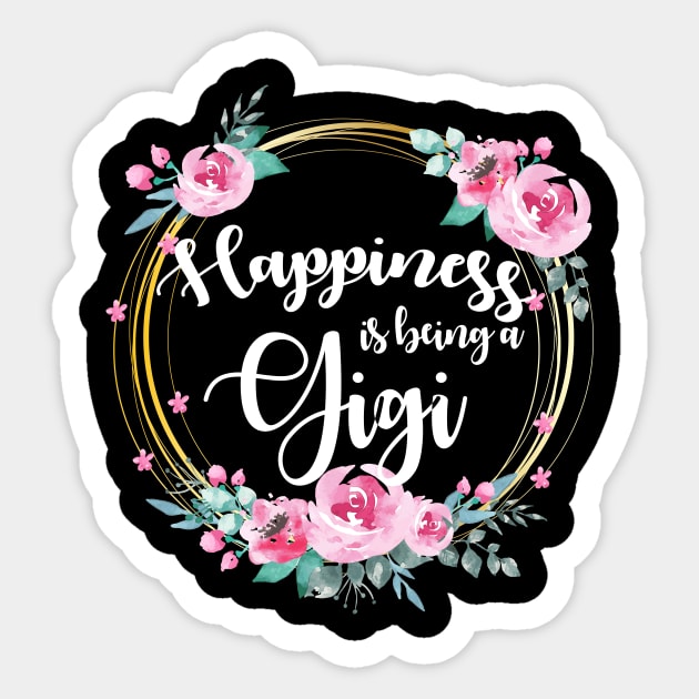 Happiness Is Being A Gigi Floral Sticker by LiFilimon